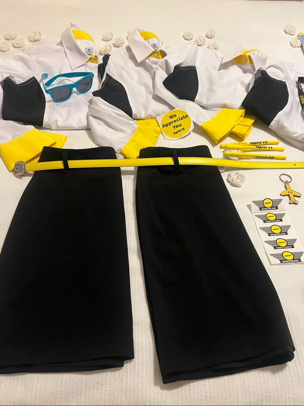 Spirit Airlines flight attendant Crew uniform pieces plus extras - Picture 8 of 8